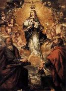 unknow artist Virgin of the Immaculate Conception with Sts Andrew and John the Baptist Germany oil painting reproduction